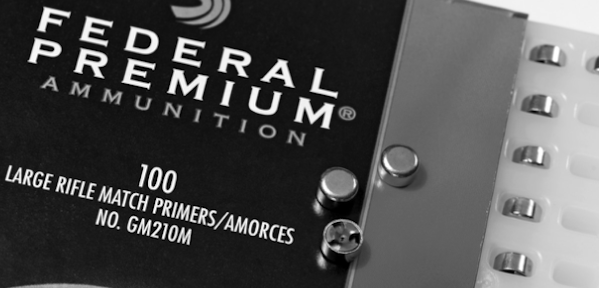 Terry used Federal Gold Medal 210M Large Rifle Match primers for the handloads he built and tested in this report.