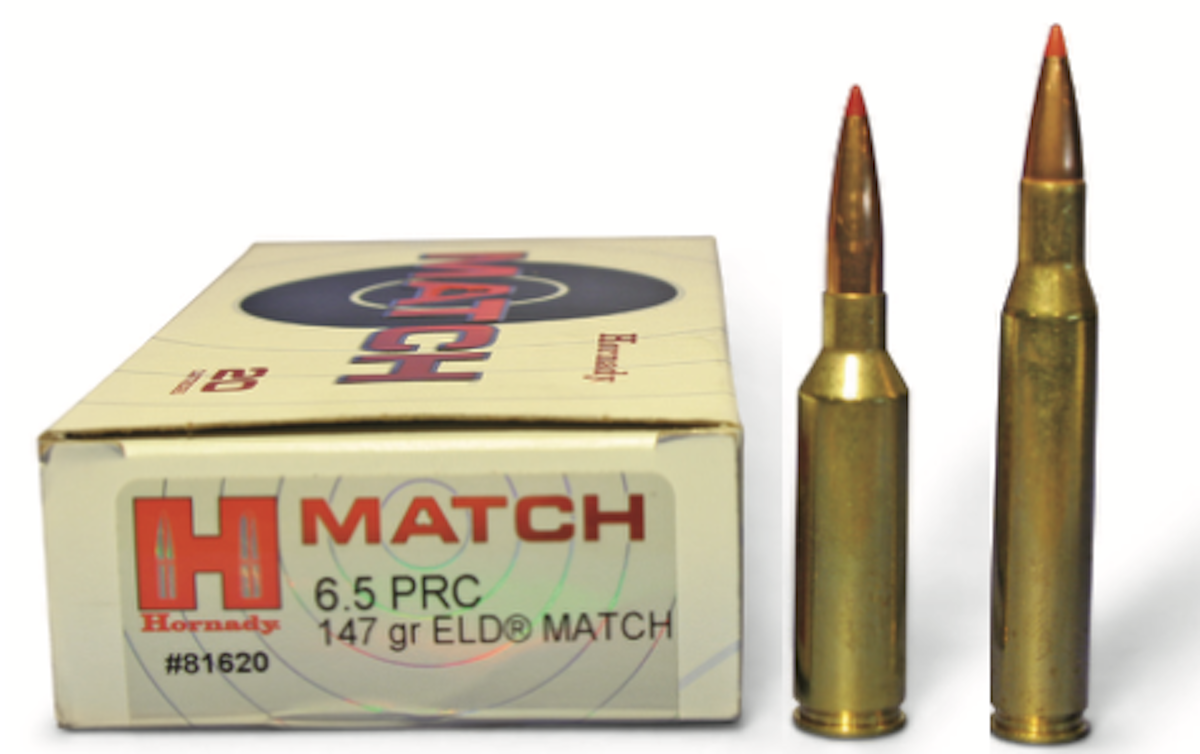 The 6.5 PRC (left) has just about the same powder capacity as the 270 Winchester (right).