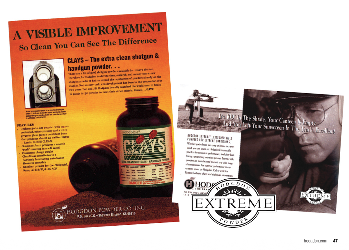 Clays advertisement and powder