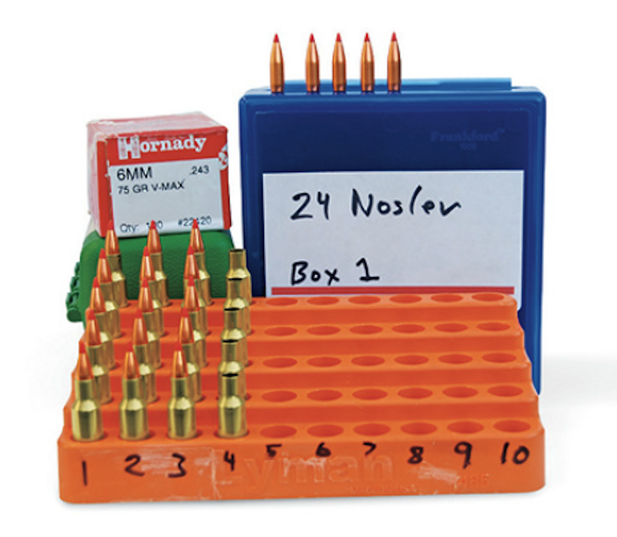 24 Nosler and 223 Remington case comparison