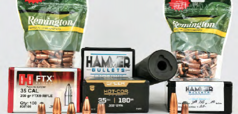 Bullets used in this report were 0.358 inch in diameter and ranged in weight from 180
to 223 grains.